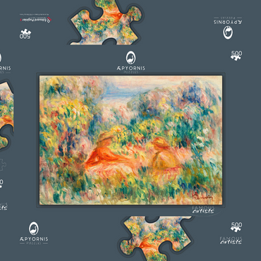 Two Women in a Landscape (Deux femmes dans un paysage) (1918) by Pierre-Auguste Renoir 500 Puzzle Schachtel 3D Modell