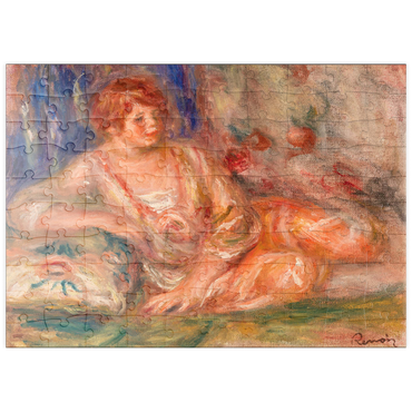 puzzleplate Andrée in Pink, Reclining (Andrée en rose étendue) (1918) by Pierre-Auguste Renoir 100 Puzzle