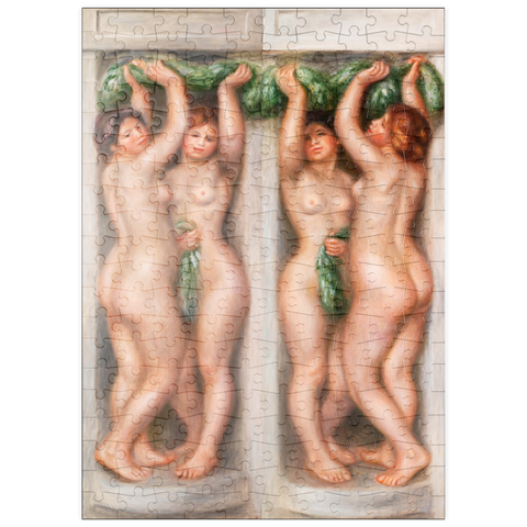 puzzleplate Caryatids (Cariatides). Also called Deux baigneuses (panneau décoratif) (1910) by Pierre-Auguste Renoir 200 Puzzle