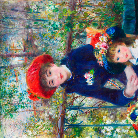 Two Sisters (On the Terrace) (1881) by Pierre-Auguste Renoir 1000 Puzzle 3D Modell