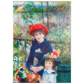 Darstellung des Puzzle Motivs Two Sisters (On the Terrace) (1881) by Pierre-Auguste Renoir - Puzzleteile: 100