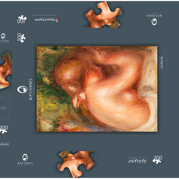 Nude Torso of Young Girl (Torse nu de jeune fille) (1910–1912) by Pierre-Auguste Renoir 100 Puzzle Schachtel 3D Modell
