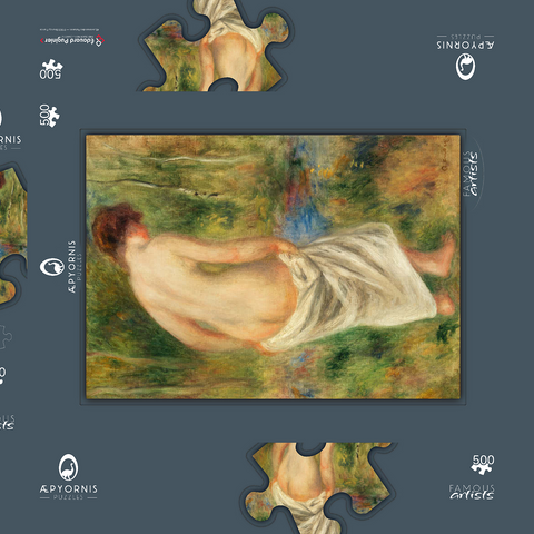 After the Bath (Après le bain) (1901) by Pierre-Auguste Renoir 500 Puzzle Schachtel 3D Modell