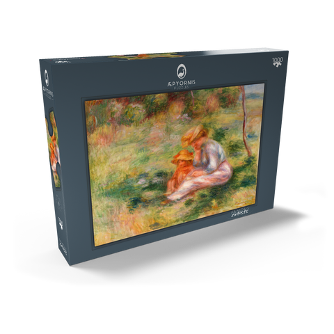 Woman and Child in the Grass (Femme avec enfant sur l'herbe) (1898) by Pierre-Auguste Renoir 1000 Puzzle Schachtel Ansicht2