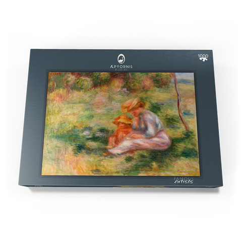 Woman and Child in the Grass (Femme avec enfant sur l'herbe) (1898) by Pierre-Auguste Renoir 1000 Puzzle Schachtel Ansicht3
