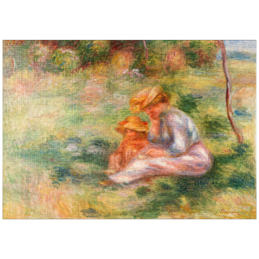 puzzleplate Woman and Child in the Grass (Femme avec enfant sur l'herbe) (1898) by Pierre-Auguste Renoir 1000 Puzzle
