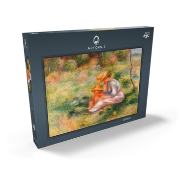 Woman and Child in the Grass (Femme avec enfant sur l'herbe) (1898) by Pierre-Auguste Renoir 100 Puzzle Schachtel Ansicht2