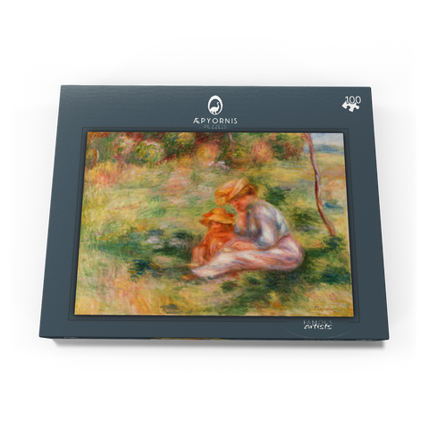 Woman and Child in the Grass (Femme avec enfant sur l'herbe) (1898) by Pierre-Auguste Renoir 100 Puzzle Schachtel Ansicht3