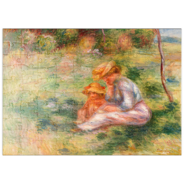 puzzleplate Woman and Child in the Grass (Femme avec enfant sur l'herbe) (1898) by Pierre-Auguste Renoir 100 Puzzle