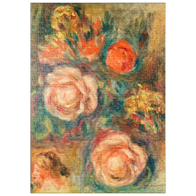 Darstellung des Puzzle-Motivs Bouquet of Roses (Bouquet de roses) (1900) by Pierre-Auguste Renoir – Puzzleteile: 500