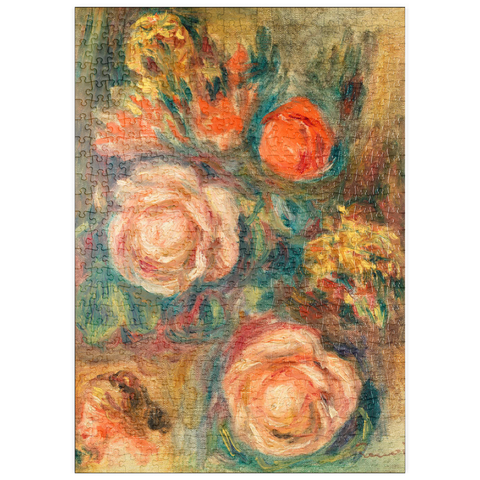 puzzleplate Bouquet of Roses (Bouquet de roses) (1900) by Pierre-Auguste Renoir 500 Puzzle