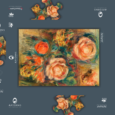 Bouquet of Roses (Bouquet de roses) (1900) by Pierre-Auguste Renoir 500 Puzzle Schachtel 3D Modell