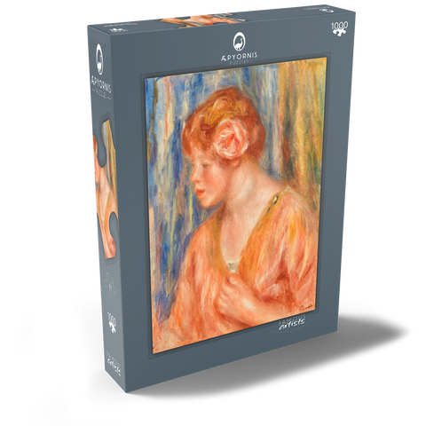 Young Woman with Rose (Jeune fille Ã la rose) (1917) by Pierre-Auguste Renoir 1000 Puzzle Schachtel Ansicht2
