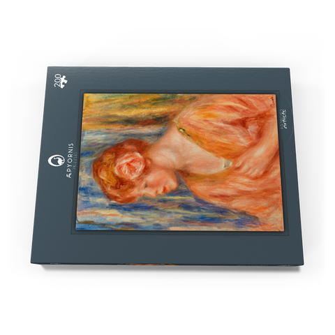 Young Woman with Rose (Jeune fille Ã la rose) (1917) by Pierre-Auguste Renoir 200 Puzzle Schachtel Ansicht3