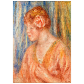 Darstellung des Puzzle-Motivs Young Woman with Rose (Jeune fille Ã la rose) (1917) by Pierre-Auguste Renoir – Puzzleteile: 200