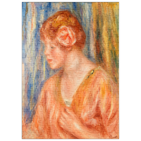 puzzleplate Young Woman with Rose (Jeune fille Ã la rose) (1917) by Pierre-Auguste Renoir 200 Puzzle
