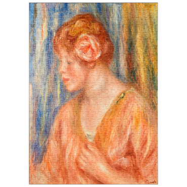 puzzleplate Young Woman with Rose (Jeune fille Ã la rose) (1917) by Pierre-Auguste Renoir 500 Puzzle