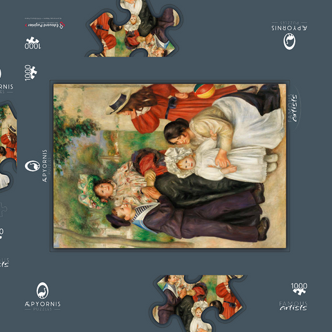 The Artist's Family (La Famille de l'artiste) (1896) by Pierre-Auguste Renoir 1000 Puzzle Schachtel 3D Modell