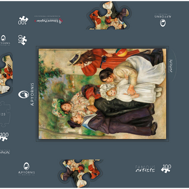 The Artist's Family (La Famille de l'artiste) (1896) by Pierre-Auguste Renoir 100 Puzzle Schachtel 3D Modell