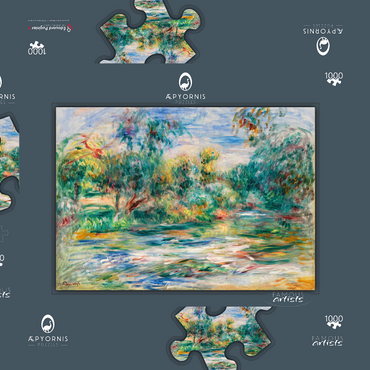 Landscape (Paysage) (1917) by Pierre-Auguste Renoir 1000 Puzzle Schachtel 3D Modell