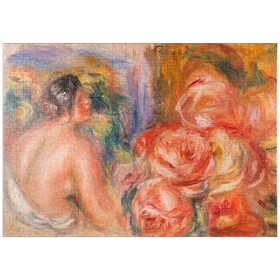 Darstellung des Puzzle-Motivs Roses and Small Nude (Roses et petit nu) (1916) by Pierre-Auguste Renoir – Puzzleteile: 1000