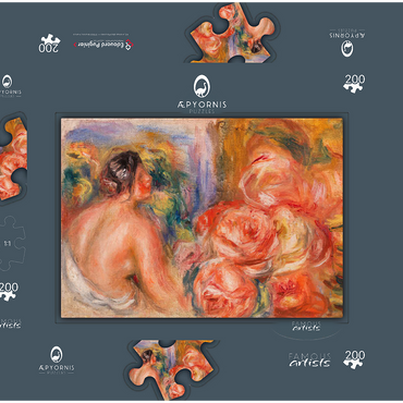 Roses and Small Nude (Roses et petit nu) (1916) by Pierre-Auguste Renoir 200 Puzzle Schachtel 3D Modell