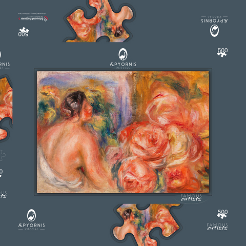 Roses and Small Nude (Roses et petit nu) (1916) by Pierre-Auguste Renoir 500 Puzzle Schachtel 3D Modell