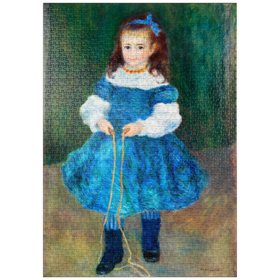 Darstellung des Puzzle-Motivs Girl with a Jump Rope (1876) by Pierre-Auguste Renoir – Puzzleteile: 1000