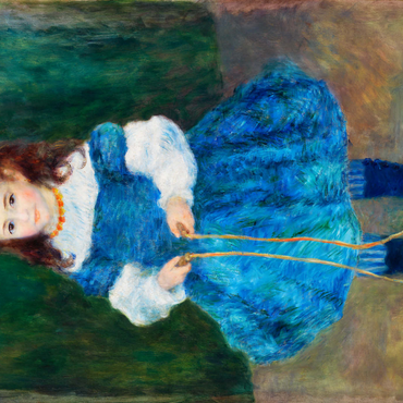 Girl with a Jump Rope (Portrait of Delphine Legrand) (1876) by Pierre-Auguste Renoir 1000 Puzzle 3D Modell