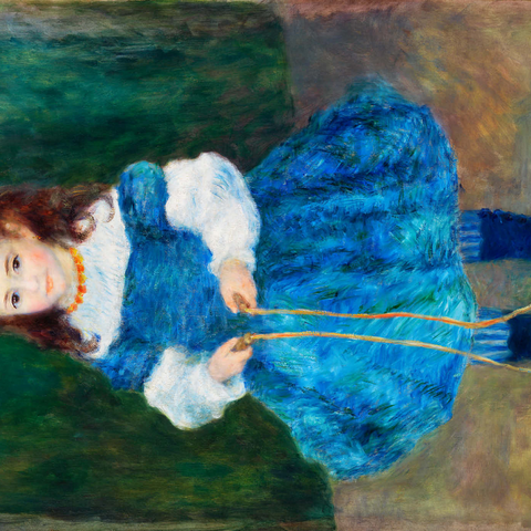 Girl with a Jump Rope (Portrait of Delphine Legrand) (1876) by Pierre-Auguste Renoir 1000 Puzzle 3D Modell