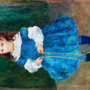 Girl with a Jump Rope (Portrait of Delphine Legrand) (1876) by Pierre-Auguste Renoir 100 Puzzle 3D Modell