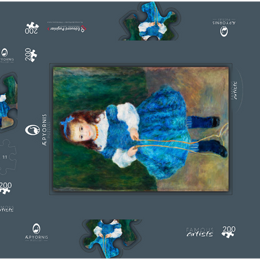 Girl with a Jump Rope (Portrait of Delphine Legrand) (1876) by Pierre-Auguste Renoir 200 Puzzle Schachtel 3D Modell