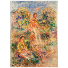 Darstellung des Puzzle-Motivs Standing Woman and Seated Woman in a Landscape (1919) by Pierre-Auguste Renoir – Puzzleteile: 1000
