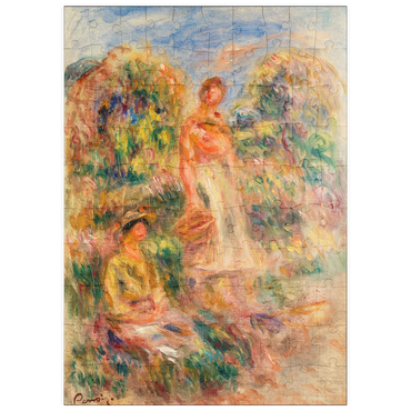 puzzleplate Standing Woman and Seated Woman in a Landscape (Une femme debout et une femme assise dans un paysage) (1919) by Pierre-Auguste Renoir 100 Puzzle