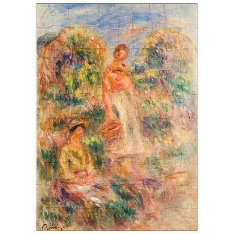 puzzleplate Standing Woman and Seated Woman in a Landscape (Une femme debout et une femme assise dans un paysage) (1919) by Pierre-Auguste Renoir 100 Puzzle