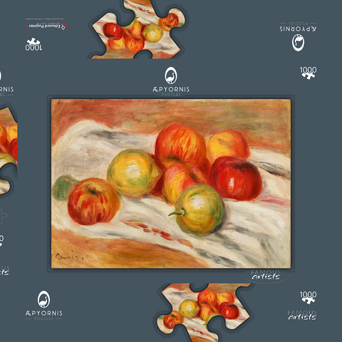 Apples, Orange, and Lemon (Pommes, oranges et citrons) (1911) by Pierre-Auguste Renoir 1000 Puzzle Schachtel 3D Modell