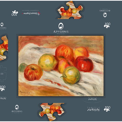 Apples, Orange, and Lemon (Pommes, oranges et citrons) (1911) by Pierre-Auguste Renoir 100 Puzzle Schachtel 3D Modell