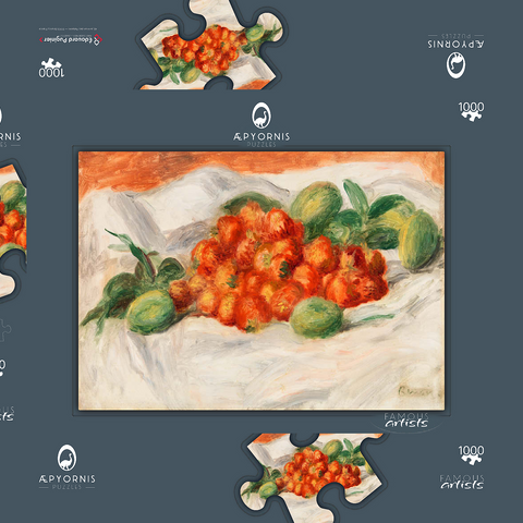 Strawberries and Almonds (Fraises et amandes) (1897) by Pierre-Auguste Renoir 1000 Puzzle Schachtel 3D Modell