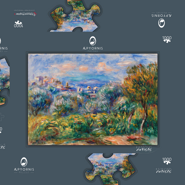 Landscape (Paysage) (1917) by Pierre-Auguste Renoir 1000 Puzzle Schachtel 3D Modell