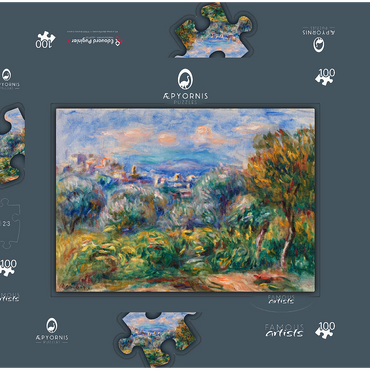 Landscape (Paysage) (1917) by Pierre-Auguste Renoir 100 Puzzle Schachtel 3D Modell