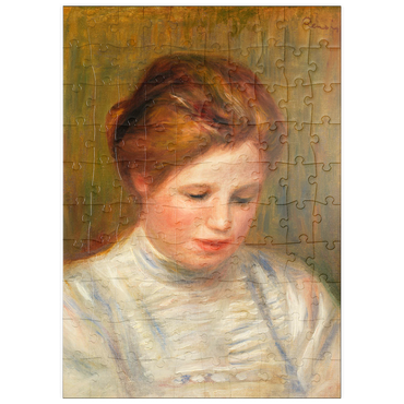 puzzleplate Head (Tête). Also called Etude de brodeuse (1904) by Pierre-Auguste Renoir 100 Puzzle