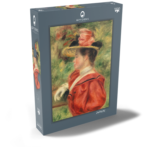 Woman with Glove (Femme au gant) (1893–1895) by Pierre-Auguste Renoir 1000 Puzzle Schachtel Ansicht2