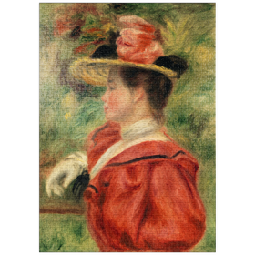 Darstellung des Puzzle-Motivs Woman with Glove (Femme au gant) (1893-1895) by Pierre-Auguste Renoir – Puzzleteile: 1000