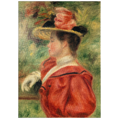 puzzleplate Woman with Glove (Femme au gant) (1893–1895) by Pierre-Auguste Renoir 1000 Puzzle
