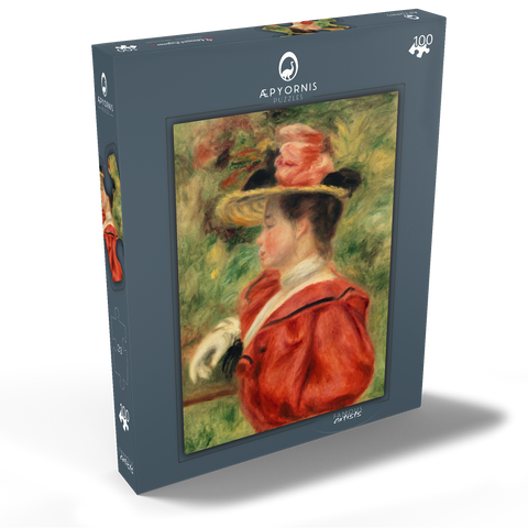 Woman with Glove (Femme au gant) (1893–1895) by Pierre-Auguste Renoir 100 Puzzle Schachtel Ansicht2