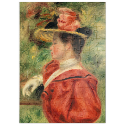 puzzleplate Woman with Glove (Femme au gant) (1893–1895) by Pierre-Auguste Renoir 100 Puzzle