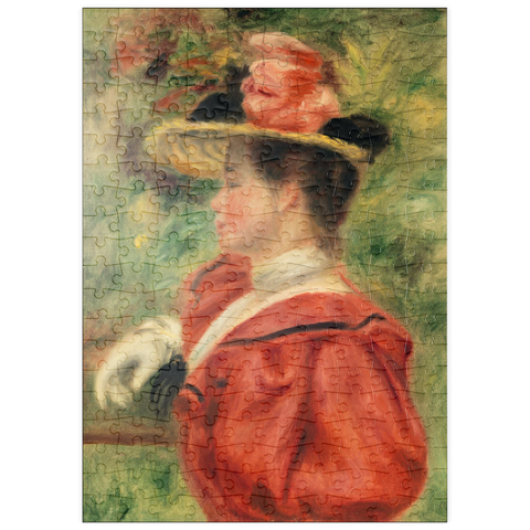 puzzleplate Woman with Glove (Femme au gant) (1893–1895) by Pierre-Auguste Renoir 200 Puzzle