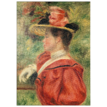 puzzleplate Woman with Glove (Femme au gant) (1893–1895) by Pierre-Auguste Renoir 500 Puzzle