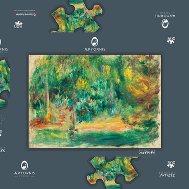 Paysage (1900) by Pierre-Auguste Renoir 500 Puzzle Schachtel 3D Modell