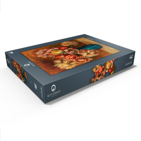 Darstellung des Puzzle Motivs Flowers in a Green Vase (1912) by Pierre-Auguste Renoir - Puzzleteile: 500